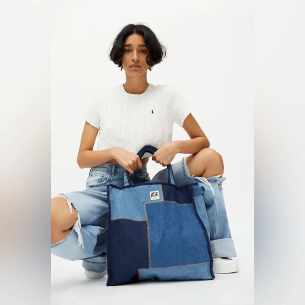 BDG Patchwork Denim Tote NWOT
